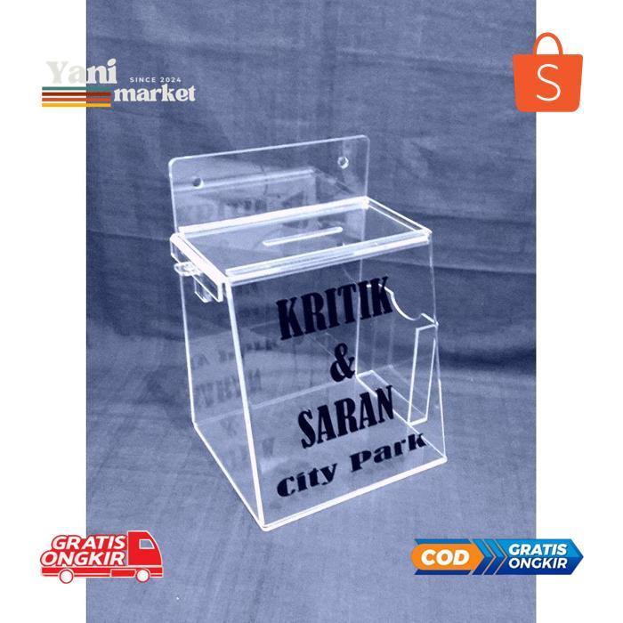TR24 h-4 Acrylic kotakAkrilik kotak saran/kritik&saran Keren Original Berkualitas