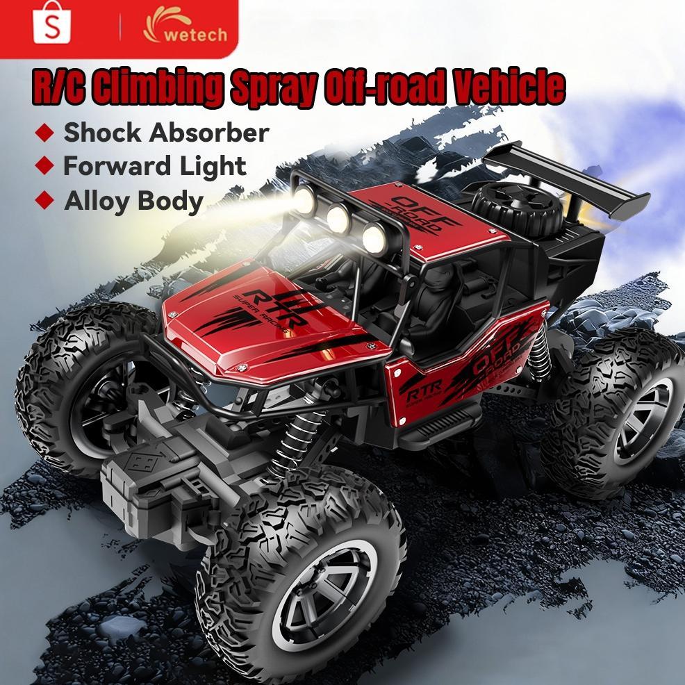 WETECH Mobil Remote Control Alloy Offroad dengan Fitur Semprotan Air Mobil Panjat untuk Semua Medan