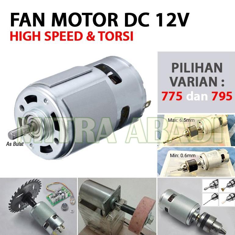 Fan Motor DC 12V High Speed & Torsi Besar