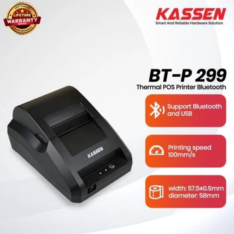 Printer Bluetooth KASSEN BT-P299 Printer Kasir Mini Paling murah