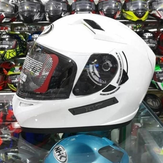 HELM KYT K2 RIDER SOLID WHITE 2 VISOR