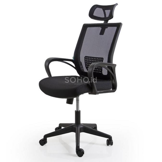 Terlaris Soho.id Decco Kursi Kantor Travi 1 Black - Kursi SOHO - Working Chair