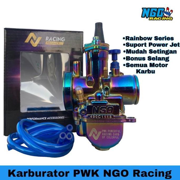 Karburator Karbu PWK Kotak 28 30 32 34 NGO Racing Rainbow Pelangi Free Selang Settingan Mudah Thaila