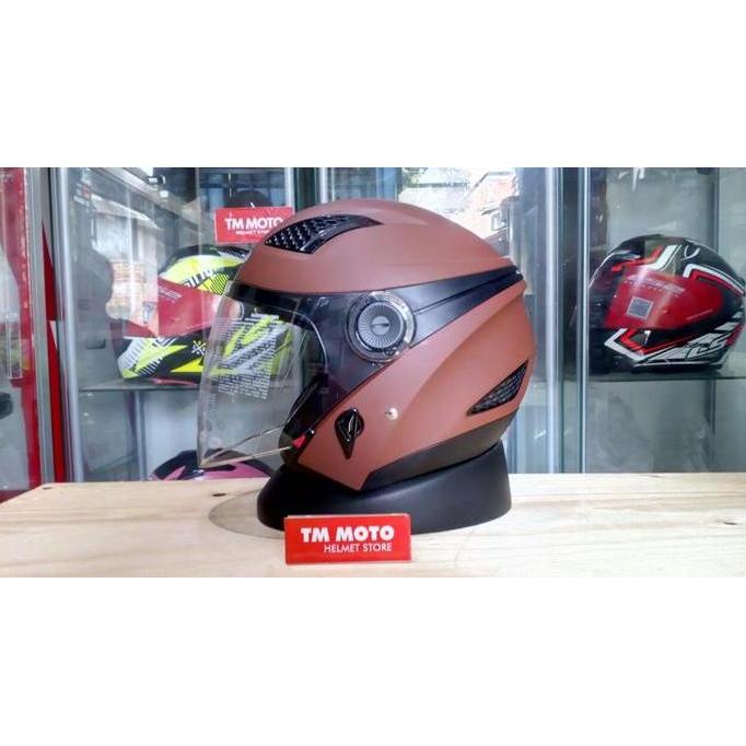Helm Zeus Z610 Matt Brown / Half Face Zeus