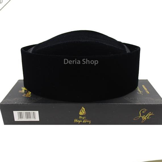Songkok Susun Haji Alay Tinggi 8 9 10 Peci Sholat Bludru Ukuran Anak Laki Pria Warna Hitam Maroon Me
