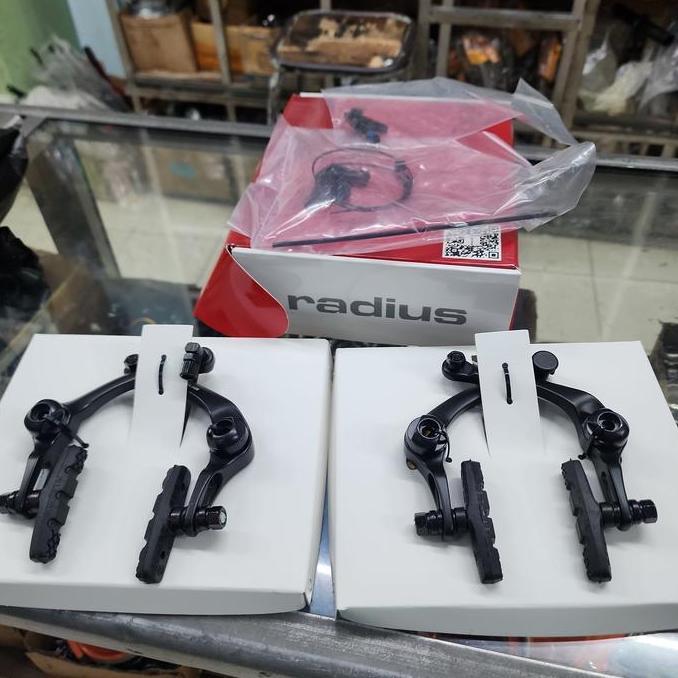 Rem U-Brake Bmx Silang Cstar Radius 934 Set Depan Belakang V-Brake Silang Bmx