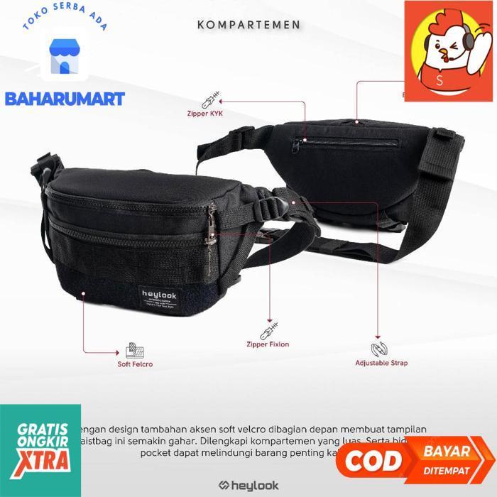 gfd-12 fsd-34 HEYLOOK Official - Tas Selempang Pria Waist Bag ZORRO Sling Bag Cowok Anti Sobek Tas P