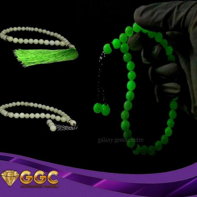 Promo TASBIH BATU FOSFOR 33 BUTIR MENYALA DITEMPAT GELAP COD