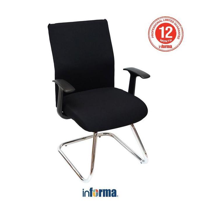 Terlaris INFORMA LUKE KURSI TAMU KANTOR - HITAM