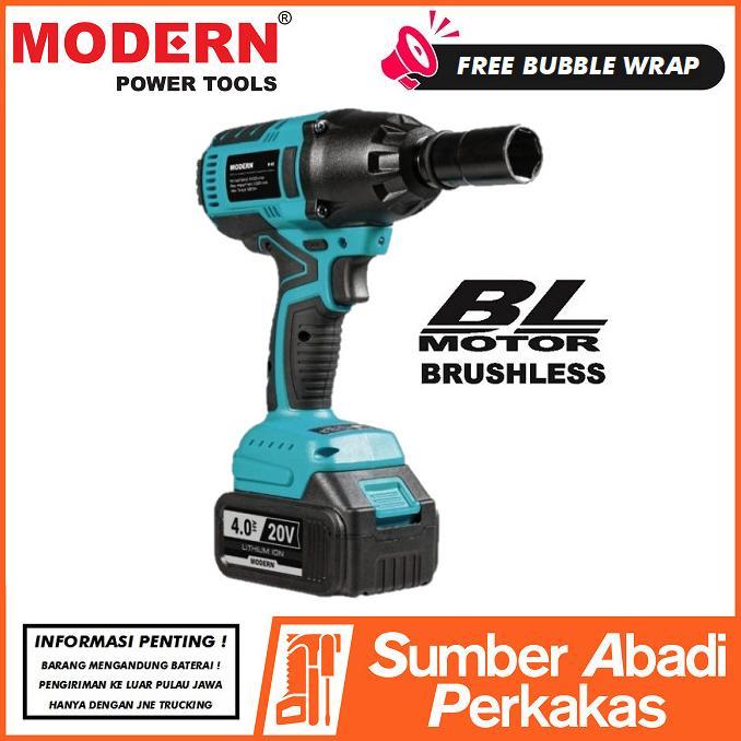 MODERN M-65 Mesin Bor Impact Wrench Cordless 20V Pembuka Baut Baterai Batre M65