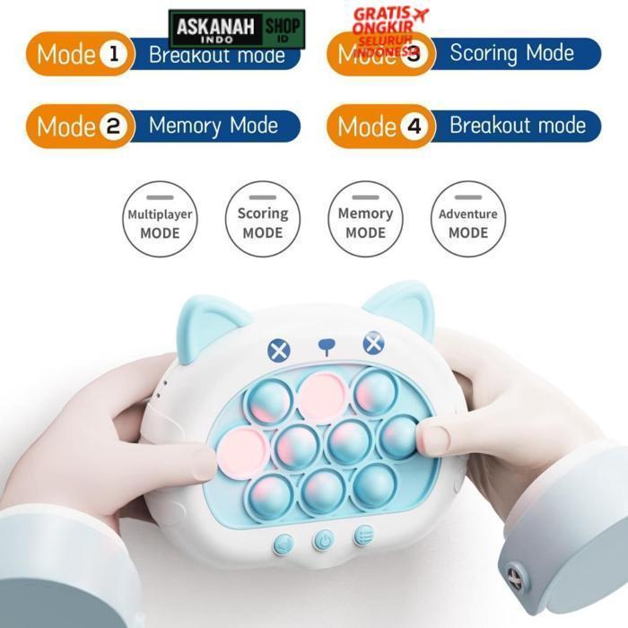 Prermium Pop It Push Bubble Game Mainan Penghilang Stress Fidget Toys/Pop It Elektronik Mainan Anti Stress Mainan Game Anak