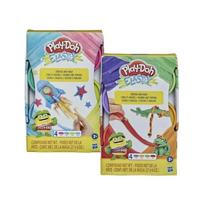 PLAYDOH ELASTIX STRETCH AND MOLD COMPOUND PLANE FROG MAINAN SLIME ANAK
