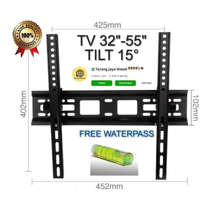 Bracket Braket Breket TV 55 50 43 42 40 32 24 21 INCH, Bracket TV 19 s/d 55 inch 6 Arah Pergerakan M