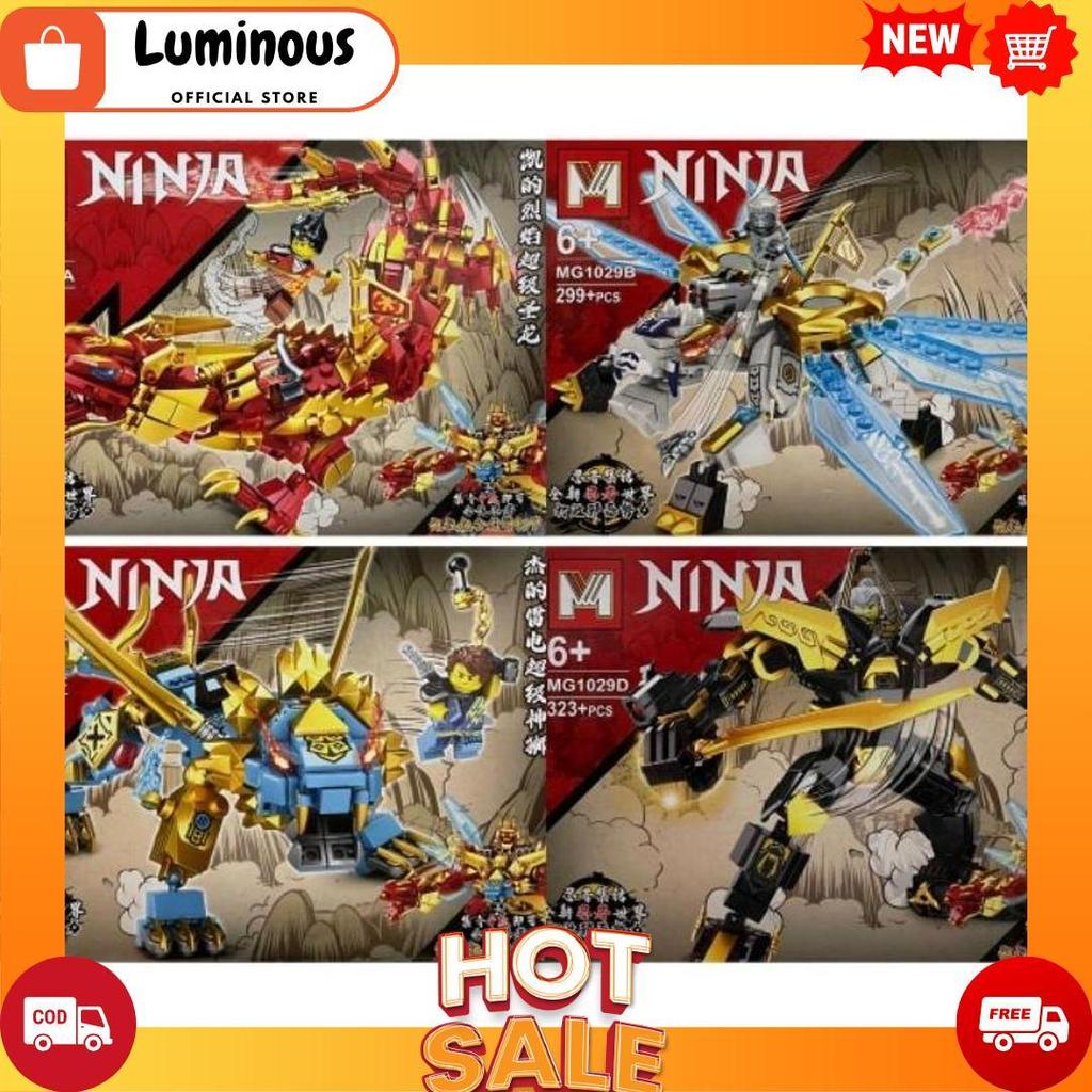 Obm99144 - Mainan Balok Susun Bricks Blocks Ninja Dragon Zane 4In1 Besar Blok Figure Ninja Naga Cod 