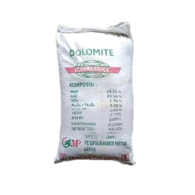 Terlaris Kapur Pertanian Dolomit 50 Kg -Karung Kapur Dolomit Repack Kapur Tanaman Tambak Ikan Udang 