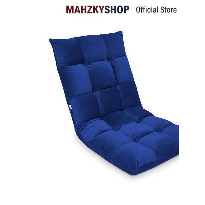 SOLEIL AMADEUS BREEN KURSI LESEHAN LIPAT FABRIC VELVET - BIRU NAVY