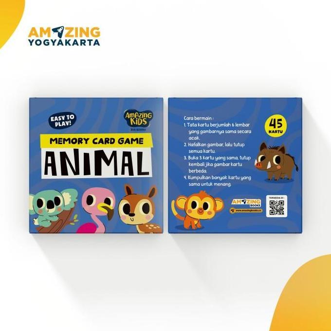[Amz] Flashcard Edukasi Anak - Memory Card Game Animal