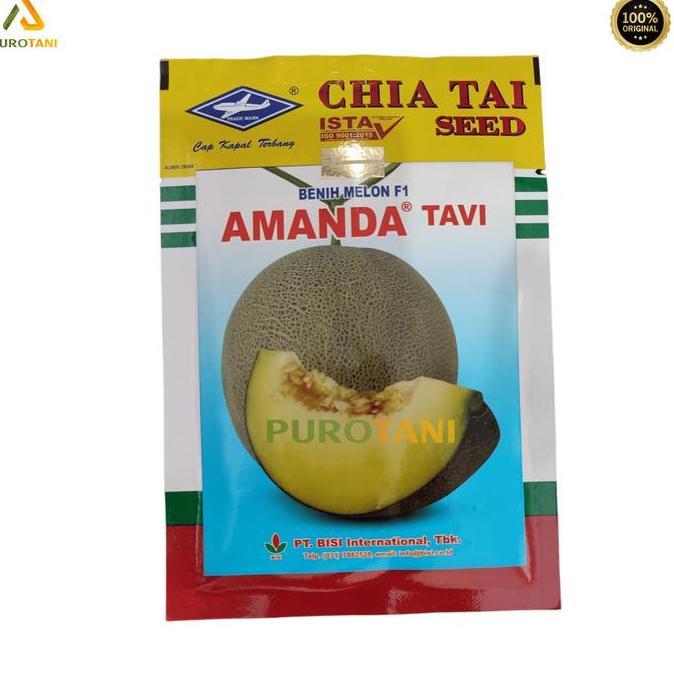 Terlaris Benih Bibit Melon Amanda Tavi F1 Bisi 550 Biji Melon Cap Kapal Terbang