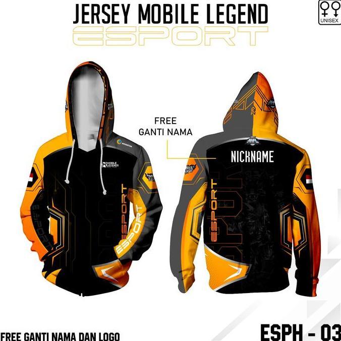 Viral Jersey hoodie esport ML baju gamers lengan panjang