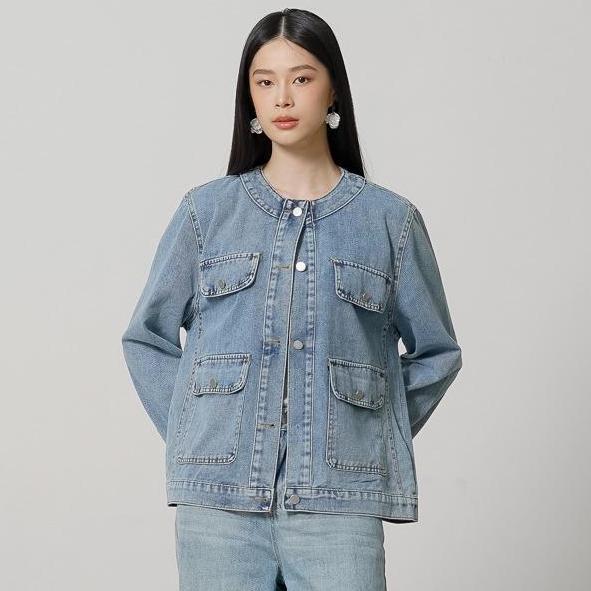 This Is April Jacket Jeans Wanita Lengan Panjang Brunelo Jackets Denim 600234