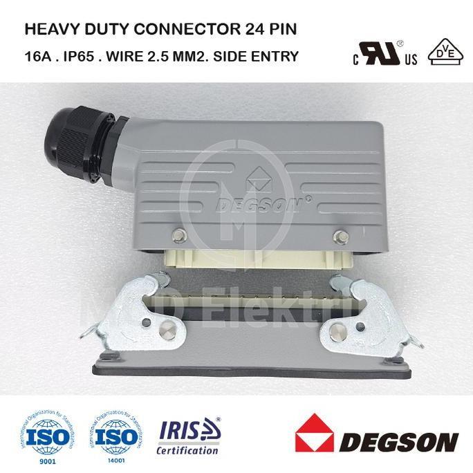 Heavy Duty Connector 24 Pin Side Entry HDC-DE-24-21-11 Degson