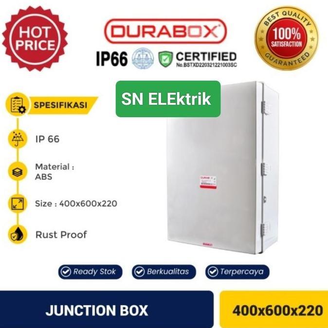 Junction box Panel Plastik ABS 400x600x220 mm + Base Plate DURABOX