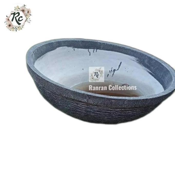 Terlaris Pot Batu Taman Teratai Air Mancur Abu-Abu Fountain Pot 55 Cm