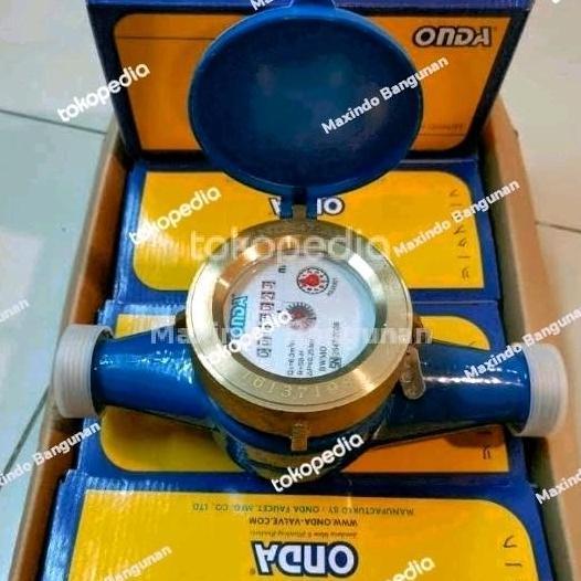 Water Meter 1" Inch Brass ONDA / Meteran Air PDAM Kuningan
