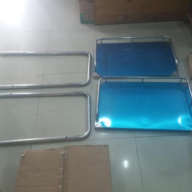 Promo Meja Rumah Sakit 2 Rak/ Troli Instrumen Rumah Sakit 2 Rak ( Stenllies) Cod