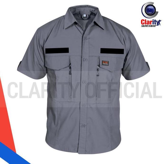 Cod Kemeja Tactical Wtac Lengan Pendek | Baju Kemeja Taktikal W-Tac Lapangan | Polisi | Ripstop Poly
