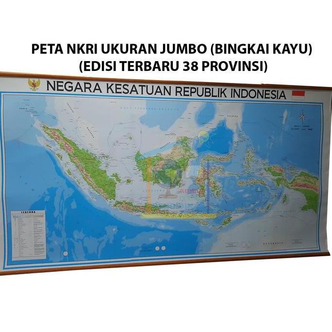 PETA INDONESIA BINGKAI UKURAN BESAR JUMBO