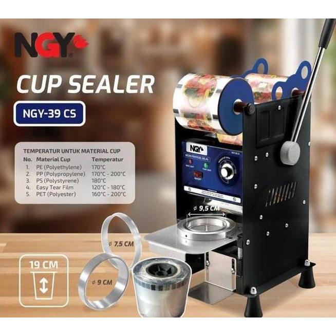 Omio C39 Mesin Cup Sealer Semua Ukuran Aqua Gelas 12 14 16 18 22 Oz Listrik Peat Vacuum