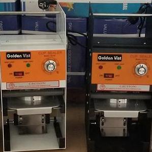 Mesin Cup Sealer Golden Vist D8. Mesin Press Gelas Minum 12 22 Oz
