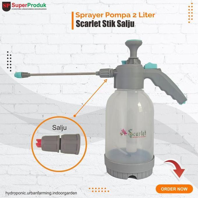 Sprayer 2 liter pompa stik salju Scarlet