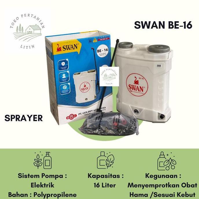 SWAN (BE-16) - Alat Semprot/Tangki Sprayer Swan Elektrik 16 Liter