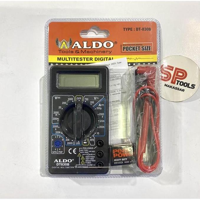 MULTI TESTER DIGITAL / MULTITESTER DIGITAL LENGKAP BATERAI ALDO DT830B