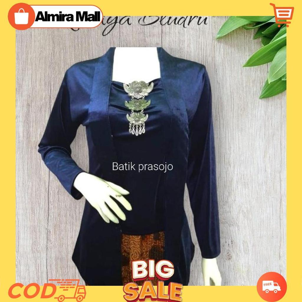 Kebaya Kutubaru Bludru Hitam [Cod]