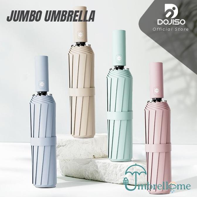 Payung Otomatis Jumbo 12 Rusuk Ganda Super Besar Anti Hujan UV - Dojiso Sport Official HS
