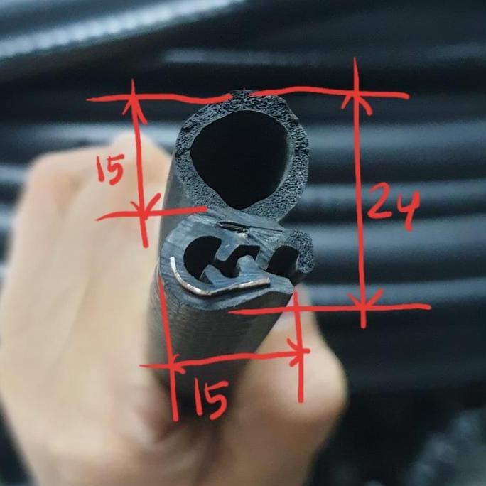 Karet lis jepit pintu mobil balon (body kawat)