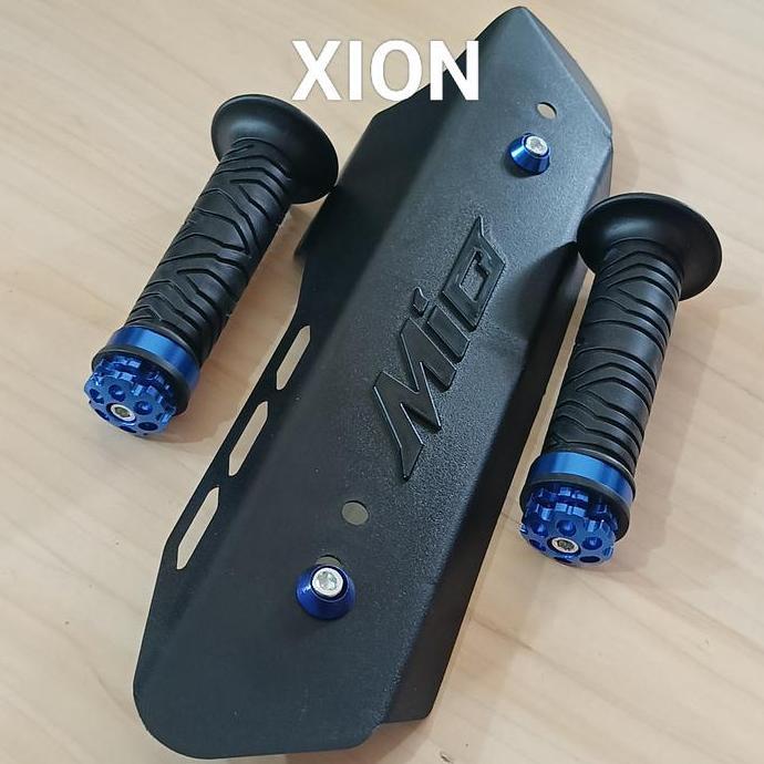 Paket Murah Cover Tutup Knalpot plus handgrip ring jalu karet empuk MIO SPORTY / MIO SOUL / MIO SMIL