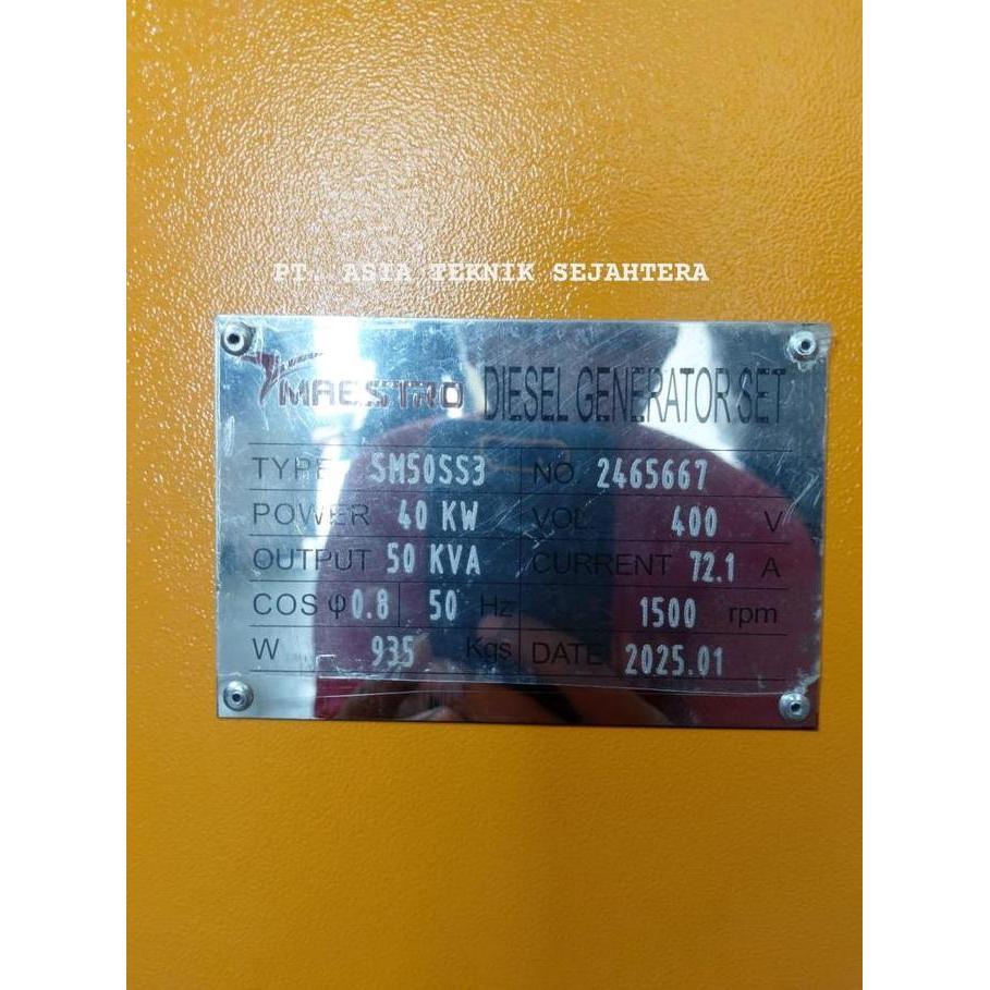 Genset 50 kva type silent Heavy Duty