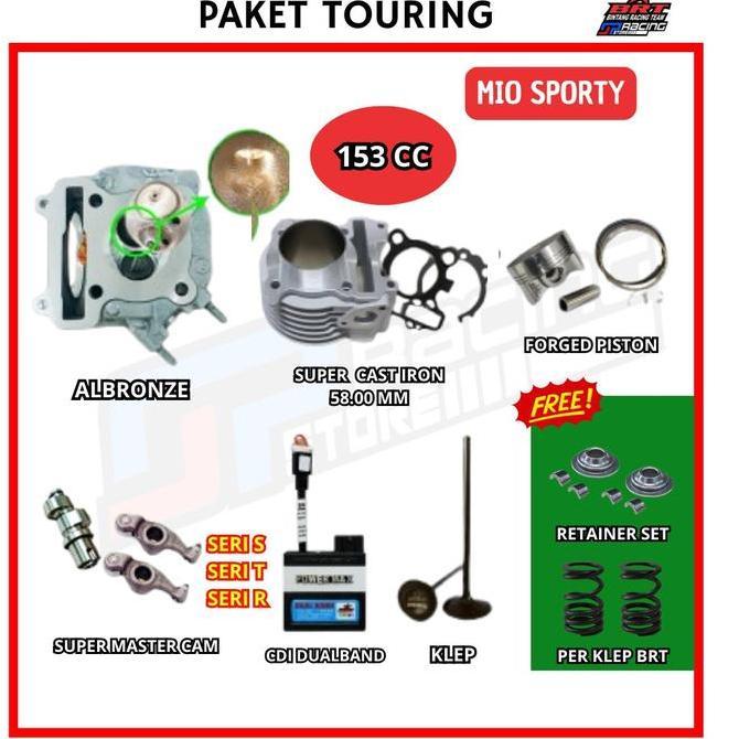 Ok BRT Paket Touring 6 Mio Sporty Blok Piston-Head Porting CNC-CDI Ok