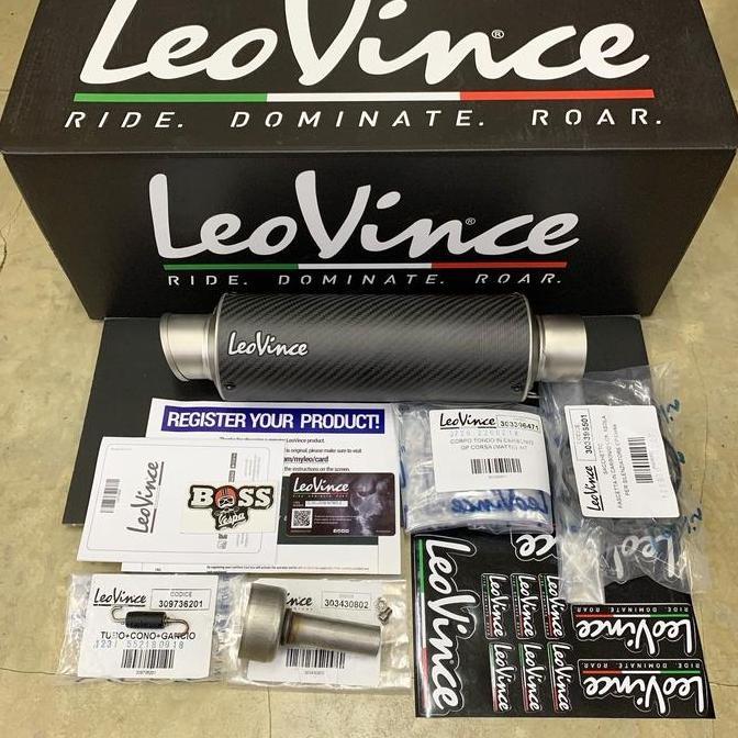 # Knalpot Leovince GP Corsa Carbon Slip On Universal Vespa #
