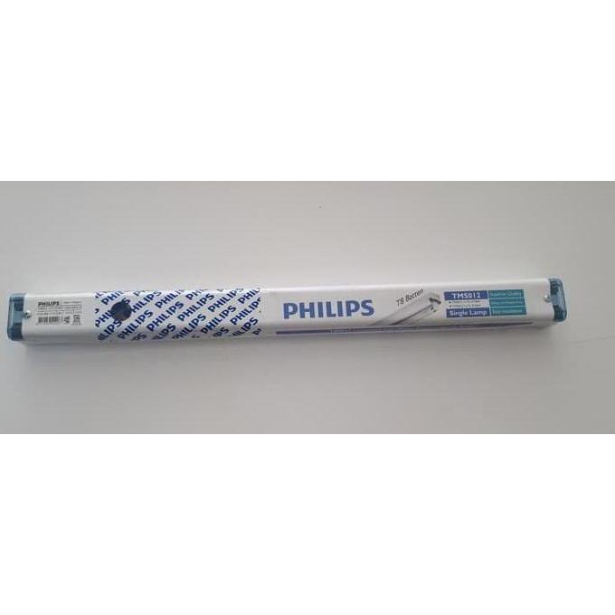 KAP LAMPU T8 LED PHILIPS 8 WATT SIMBAT SINGLE LAMP 1 X TL-D18W