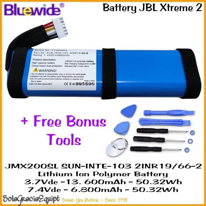 HARGA DISC - Batre / Baterai / Battery JBL Xtreme 2 / Extreme 2 - 7.4Vdc 6.800mAh