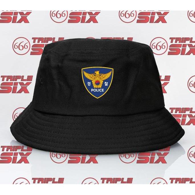 DR149 >> Topi Bucket Police Polisi Korea
