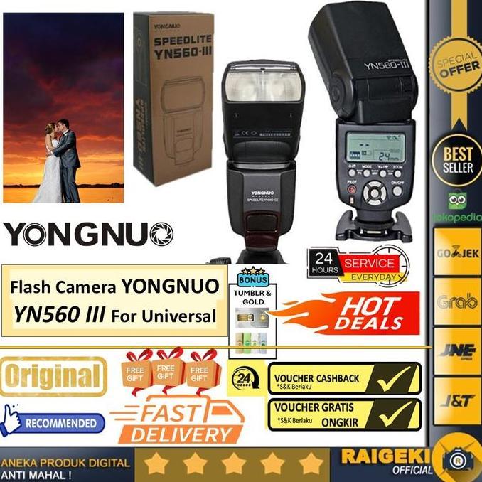 TERBARU - Yongnuo Flash YN 560 III Flash Camera Yongnuo YN560 III For Universal