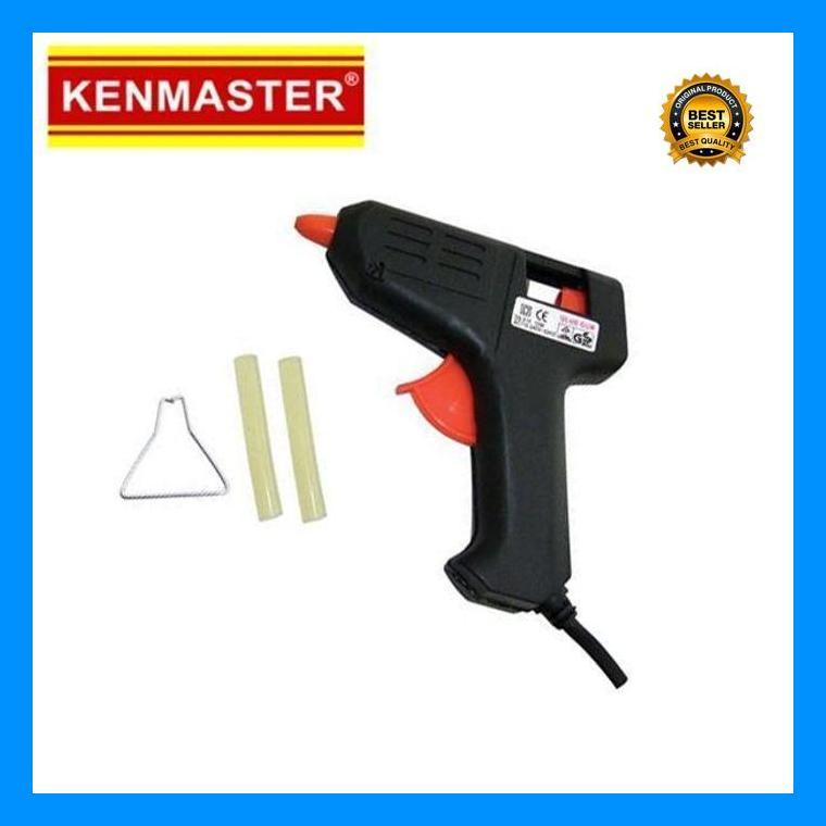 (Diskon) Kenmaster Glue Gun Listrik 15 Watt Lem Tembak Panas Plastik Bestseller