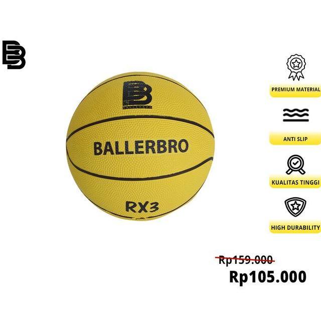 Bola Basket Ballerbro Rx3 Rubber Bola Basket Outdoor Bola Basket Anak
