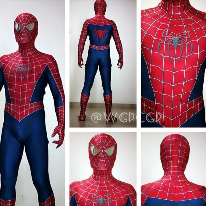 kostum suit spiderman raimi tobey maguire webbed 2002